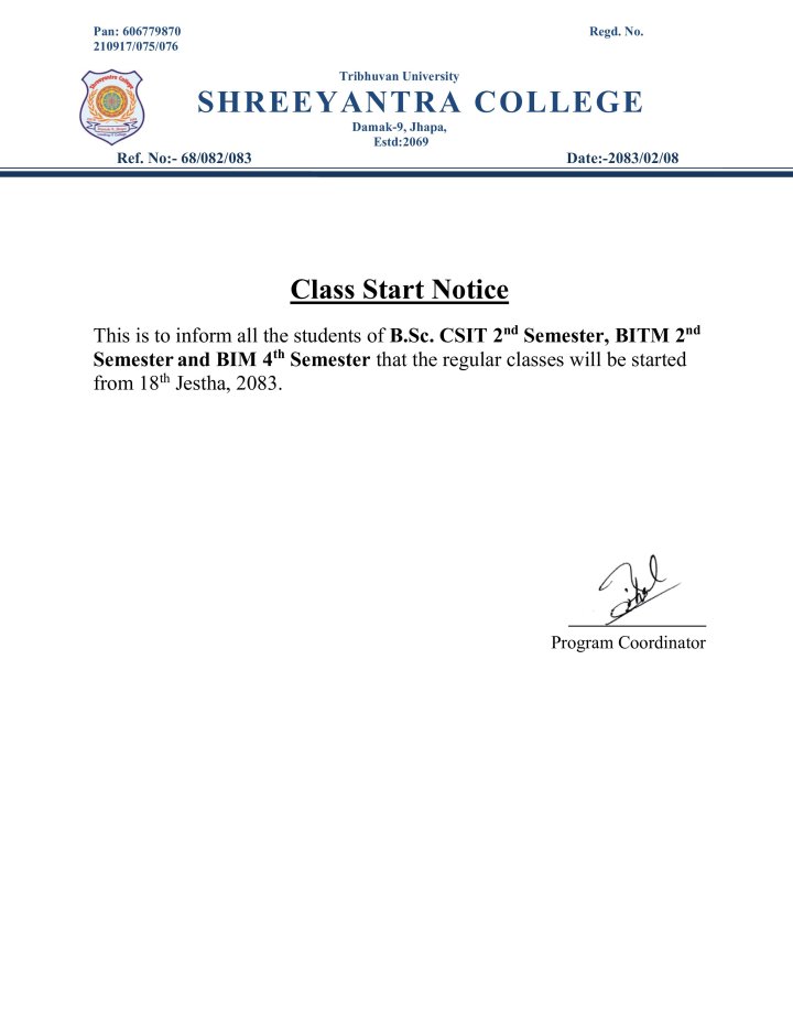 Notice